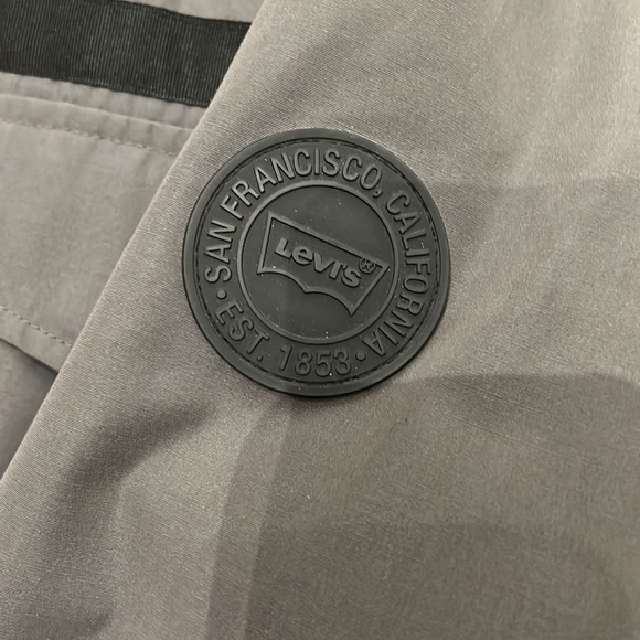 MENS LEVI | Grey Military Style Rain Jacket - Picture 3 of 7